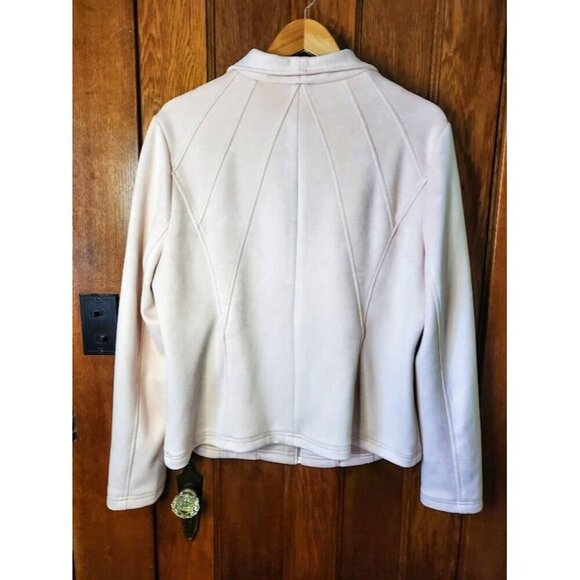 Kenneth Cole Reaction Women's Blush Pink Zip-Up Jacket XXL Polyester/Spandex - Picture 2 of 8